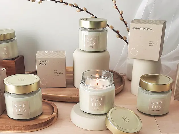 Aromatische  Sojawachskerze "Timeless Collection"