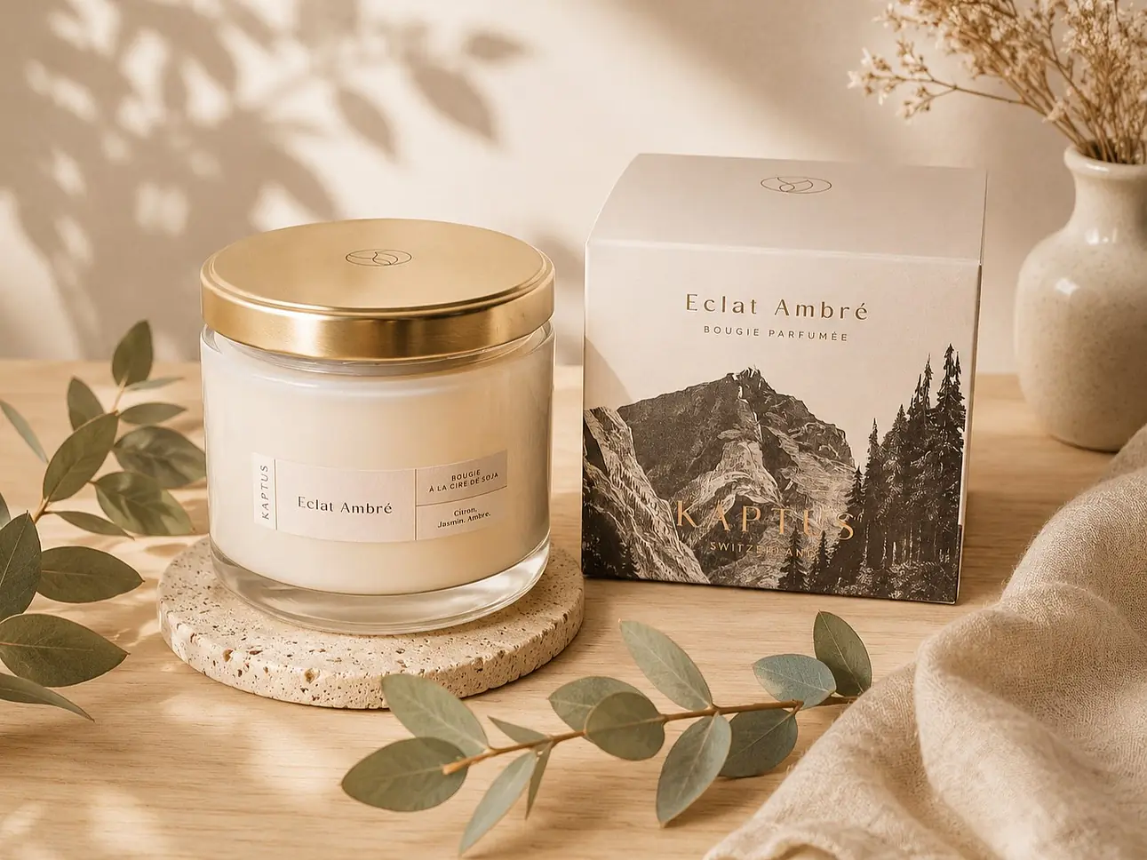 Aromatische  Sojawachskerze Goldene Sammlung