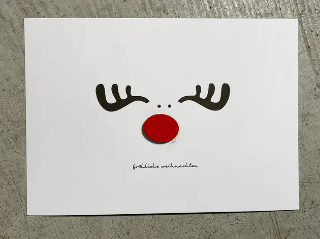 Weihnachtskarte - Rudolph
