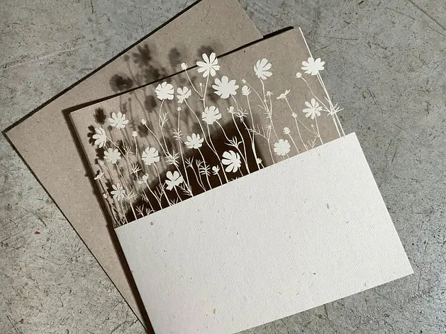 Grusskarte - Wiesenblumen