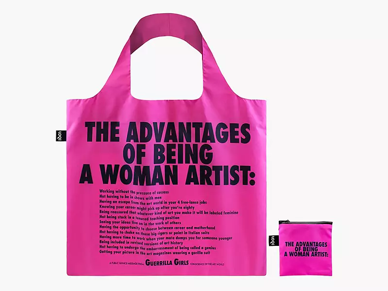 Guerrilla Girls – The Advantages Of Being A Woman Artist Recycled Bag