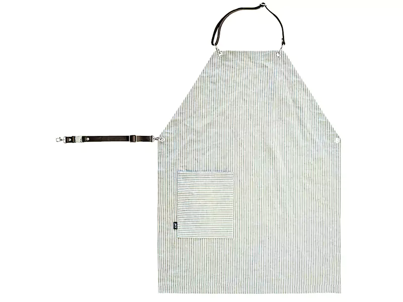 TABLIER DE CUISINE VERT À RAYURES